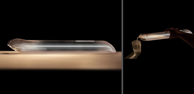 Wasserkaraffe, Horizontalflasche